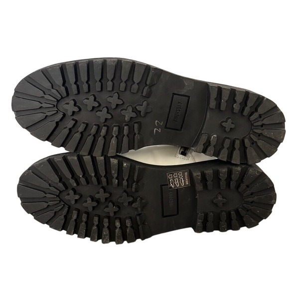 Thursday Boot Company Leather Combat‎ Boots in Ecru White Sz 10 Chunky Lug Sole - Picture 7 of 12